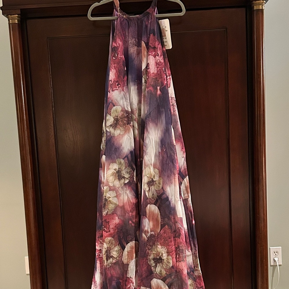 Chicwish Purple Floral Maxi Slipdress